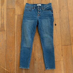 Madewell 9" Mid-Rise Skinny Crop Jeans: Button-Front TENCEL™ Denim Edition
